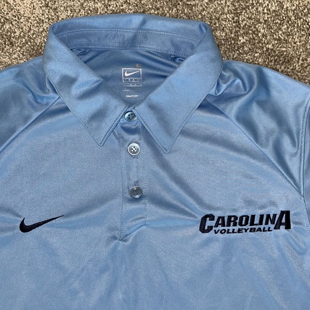 Nike UNC North Carolina Tar Heels Volleyball Team Club Tennis Polo golf shirt M